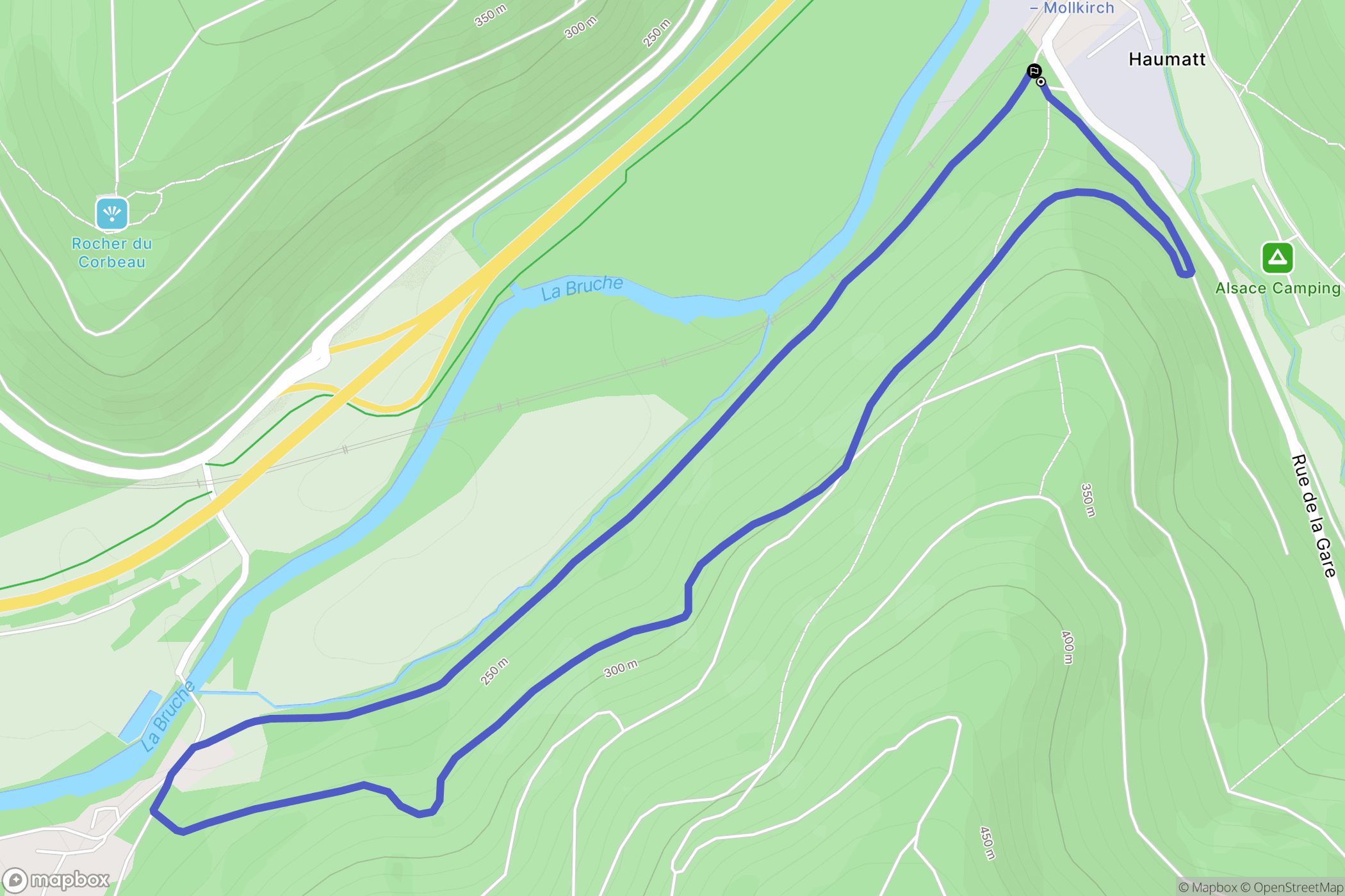Mollkirch : carte du parcours de randonnée - France