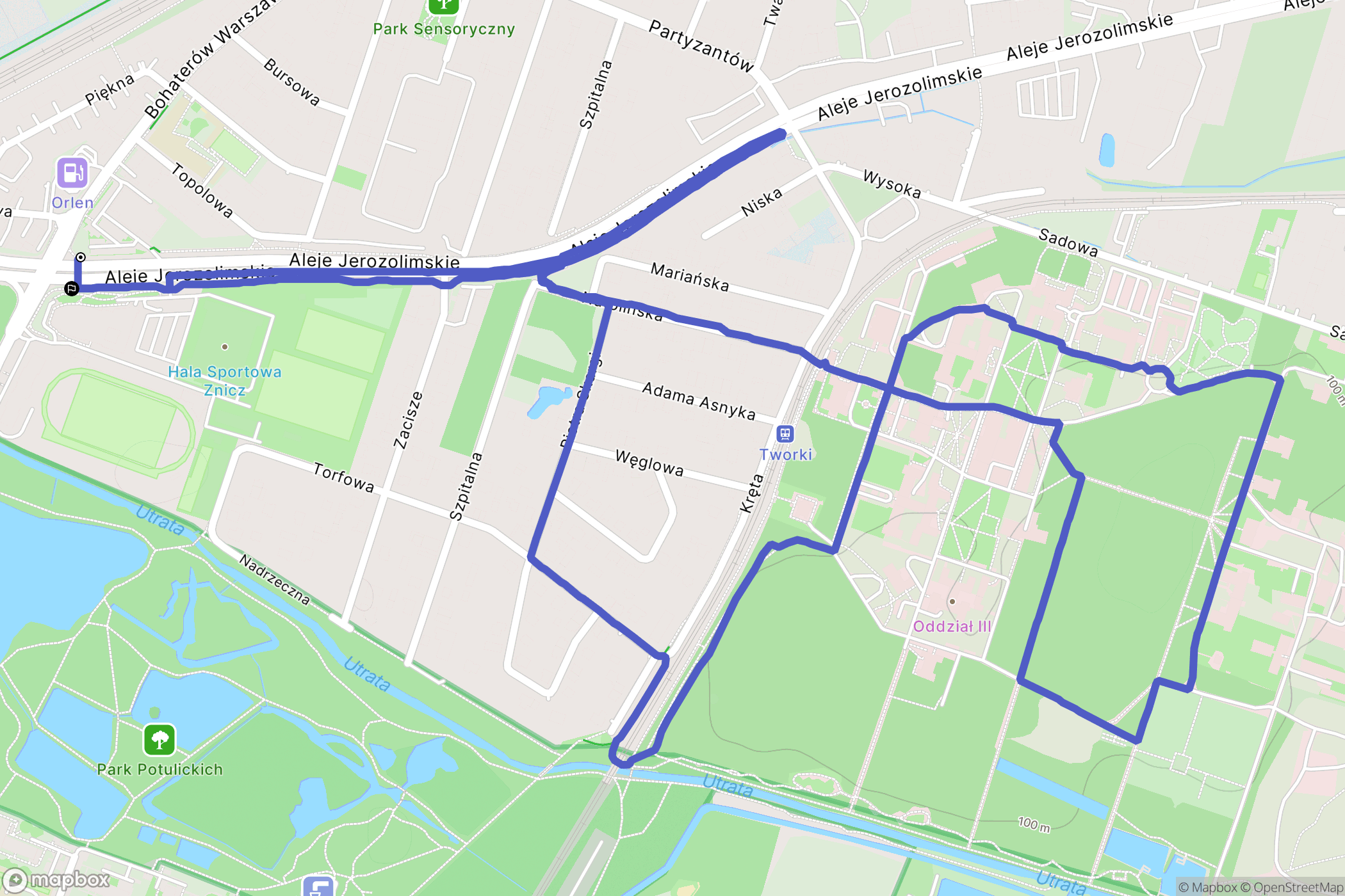 Lublin: mapa trasy - Poland