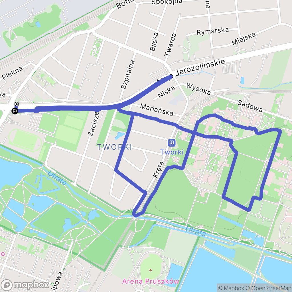Lublin: mapa trasy - Poland