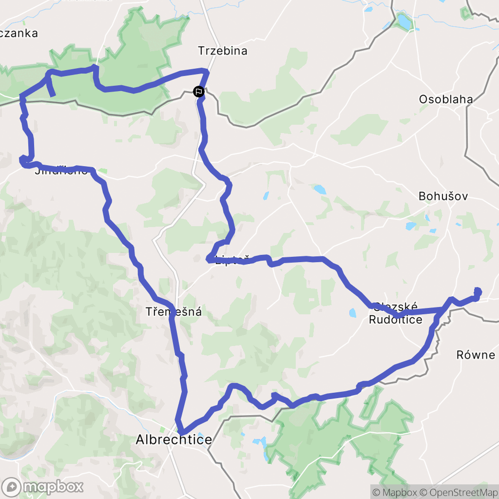 Vysoká: mapa trasy - Czechia
