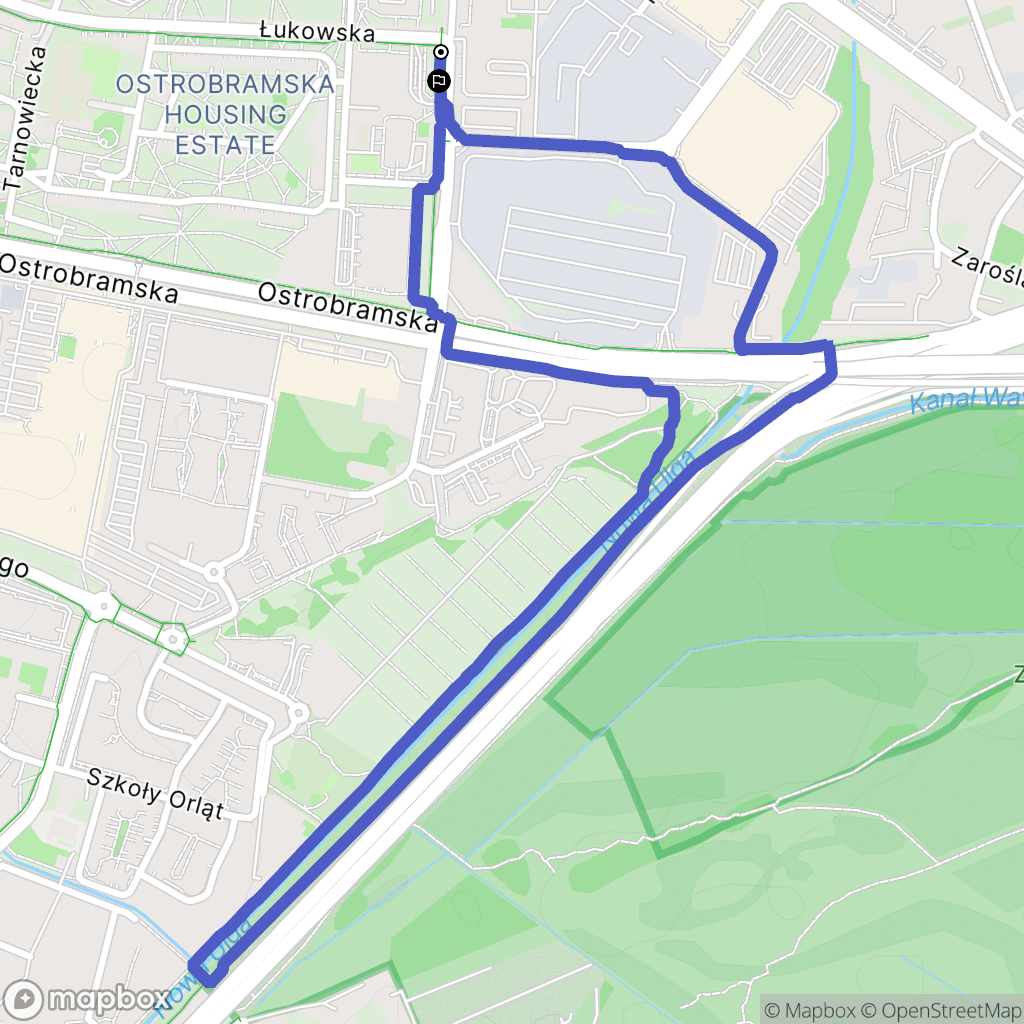 Warszawa: mapa trasy - Poland