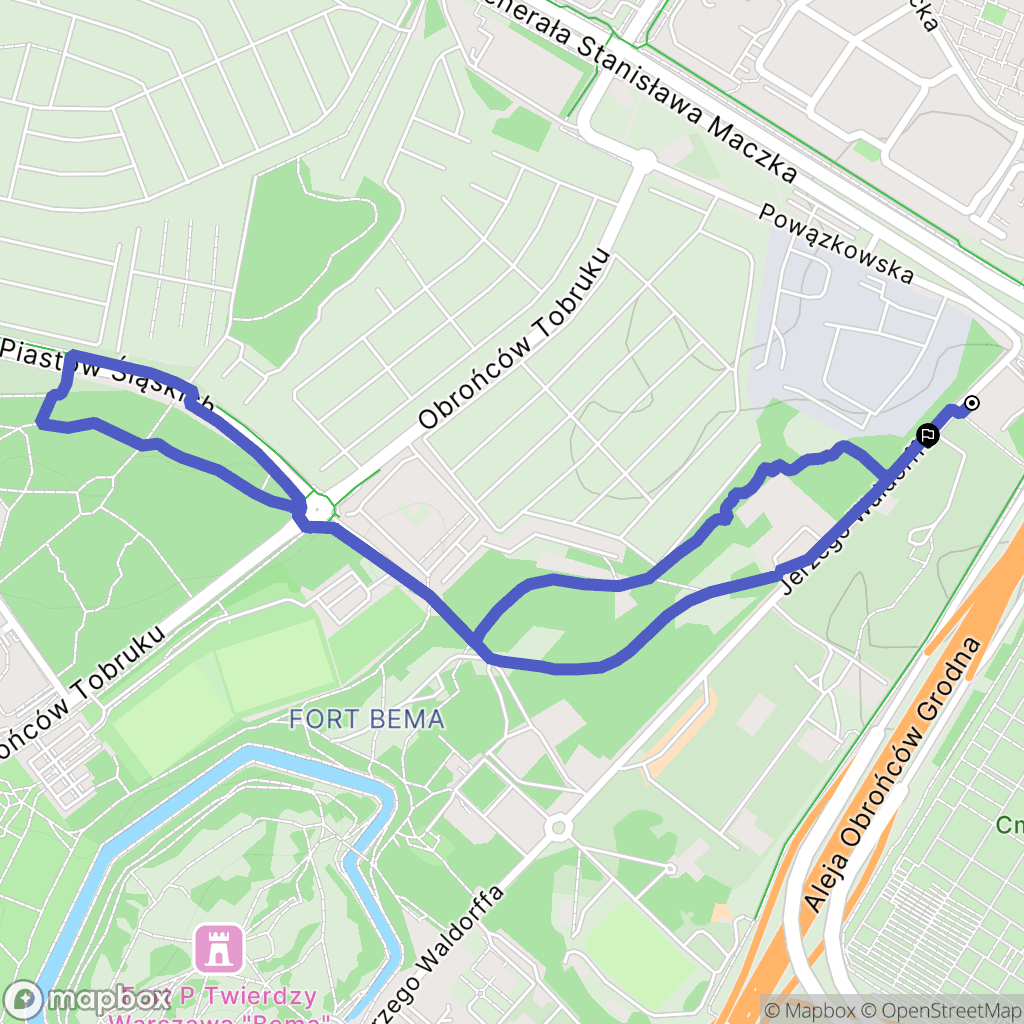 Warszawa: mapa trasy - Poland