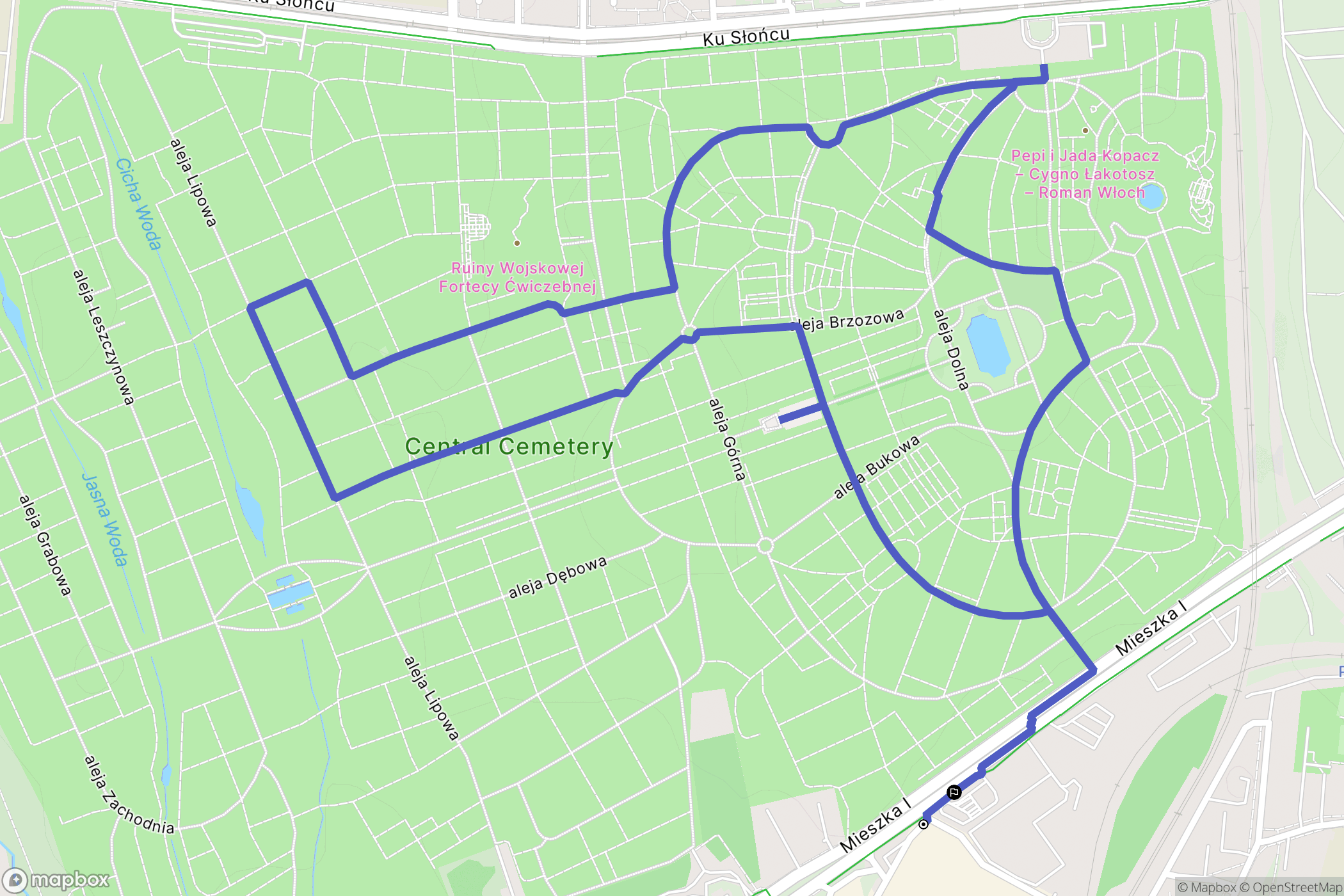 Szczecin: mapa trasy - Poland