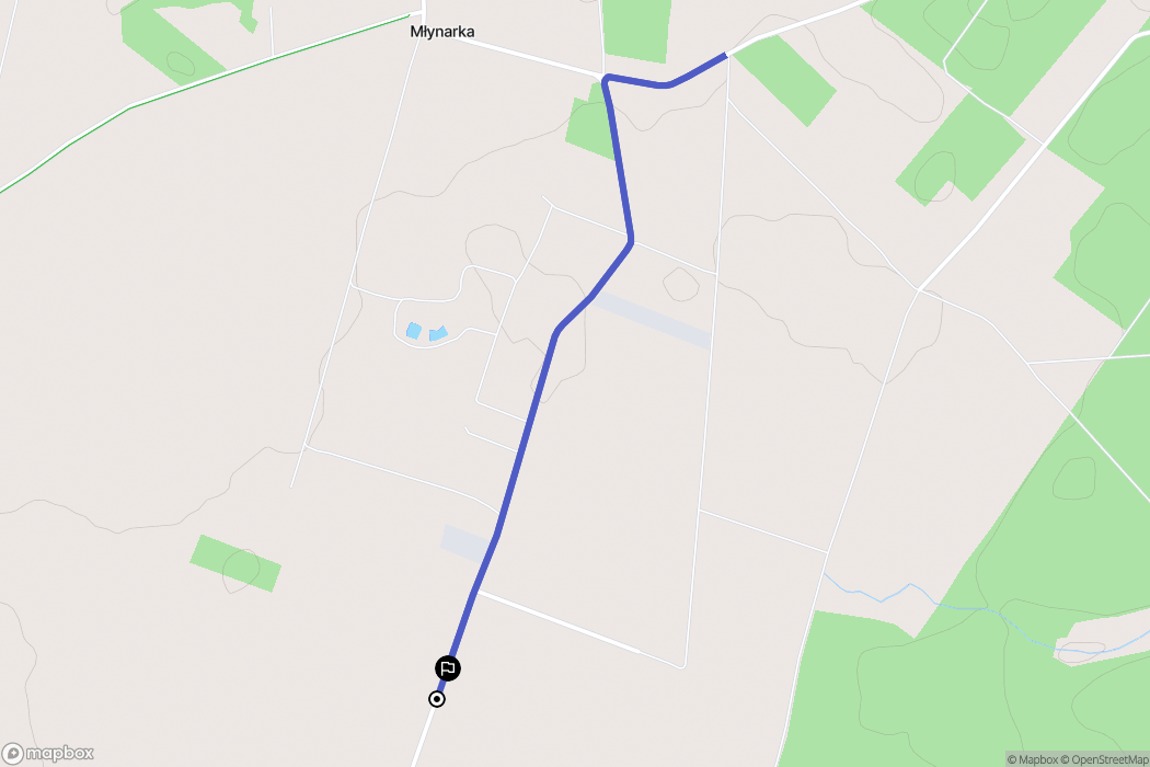 Piaski: mapa trasy - Poland