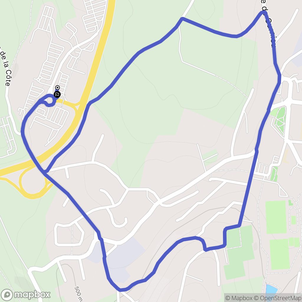 Villars : carte du parcours de randonnée - France