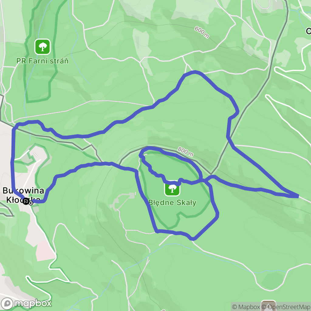 Kudowa-Zdrój: mapa trasy - Poland