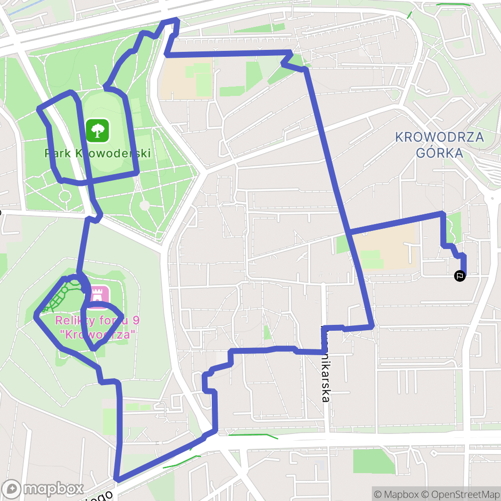 Kraków: mapa trasy - Poland