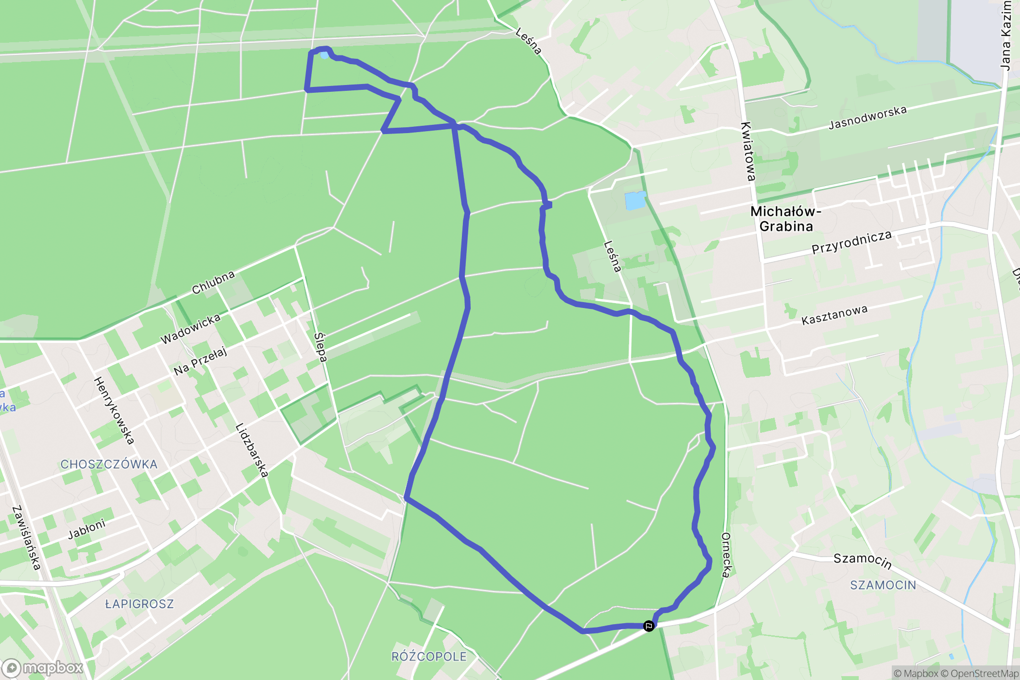 Warszawa: mapa trasy - Poland