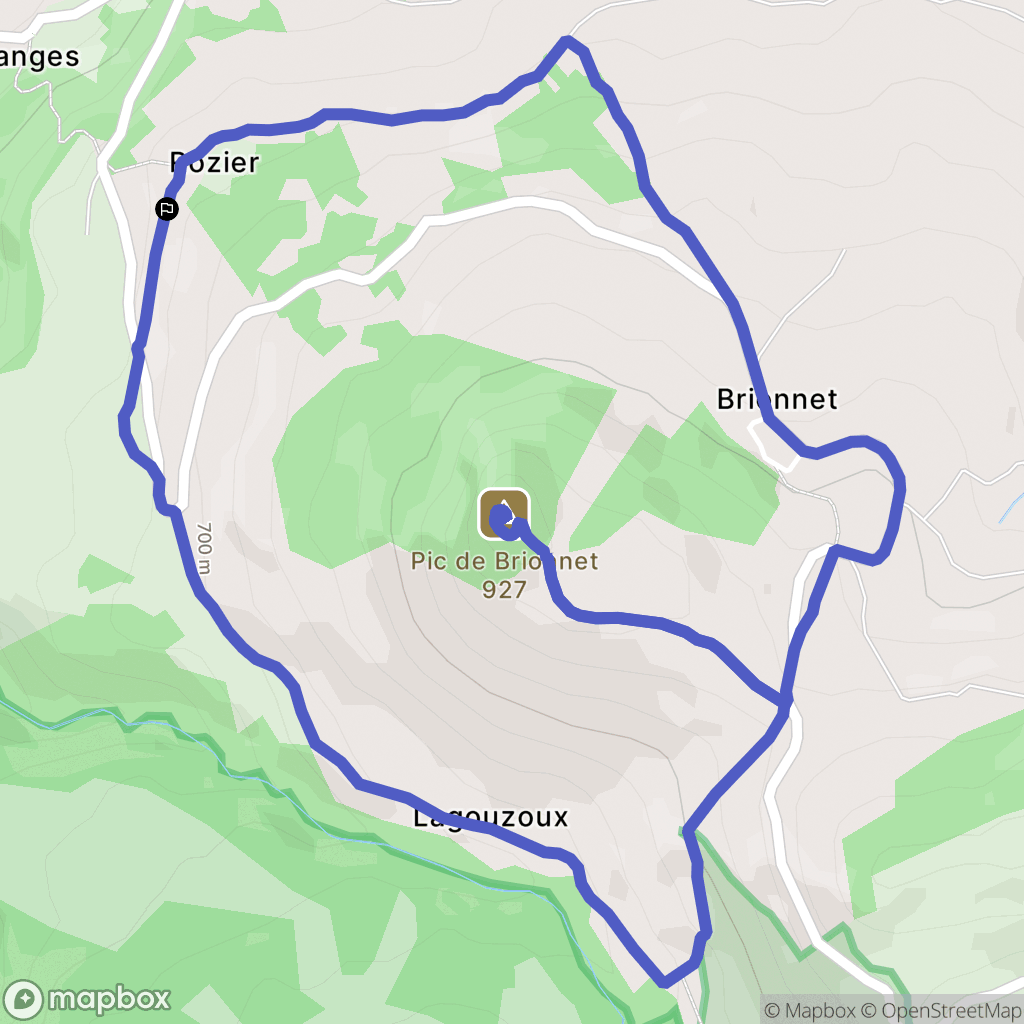 Saurier : carte du parcours de randonnée - France