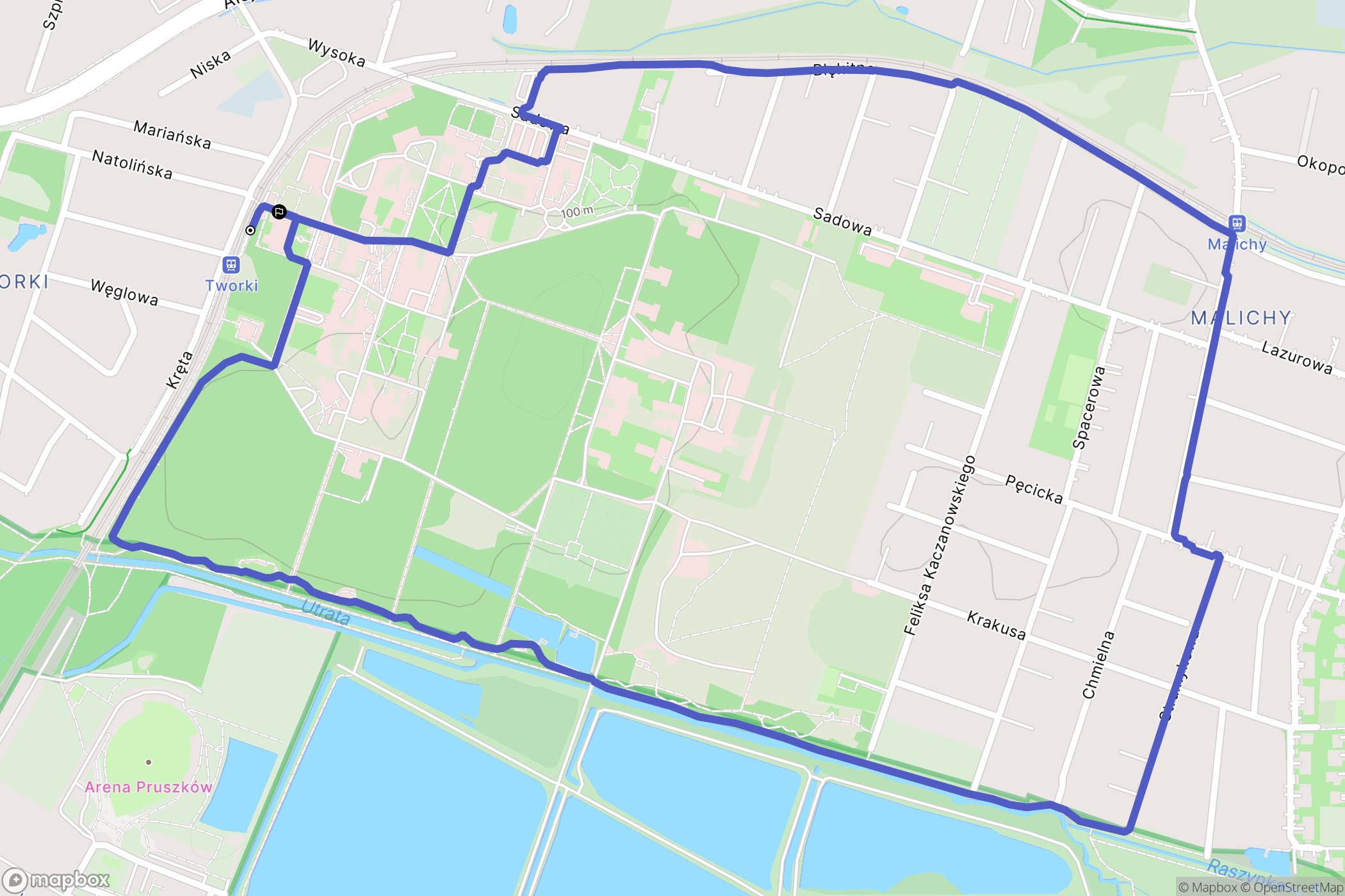 Pruszków: mapa trasy - Poland