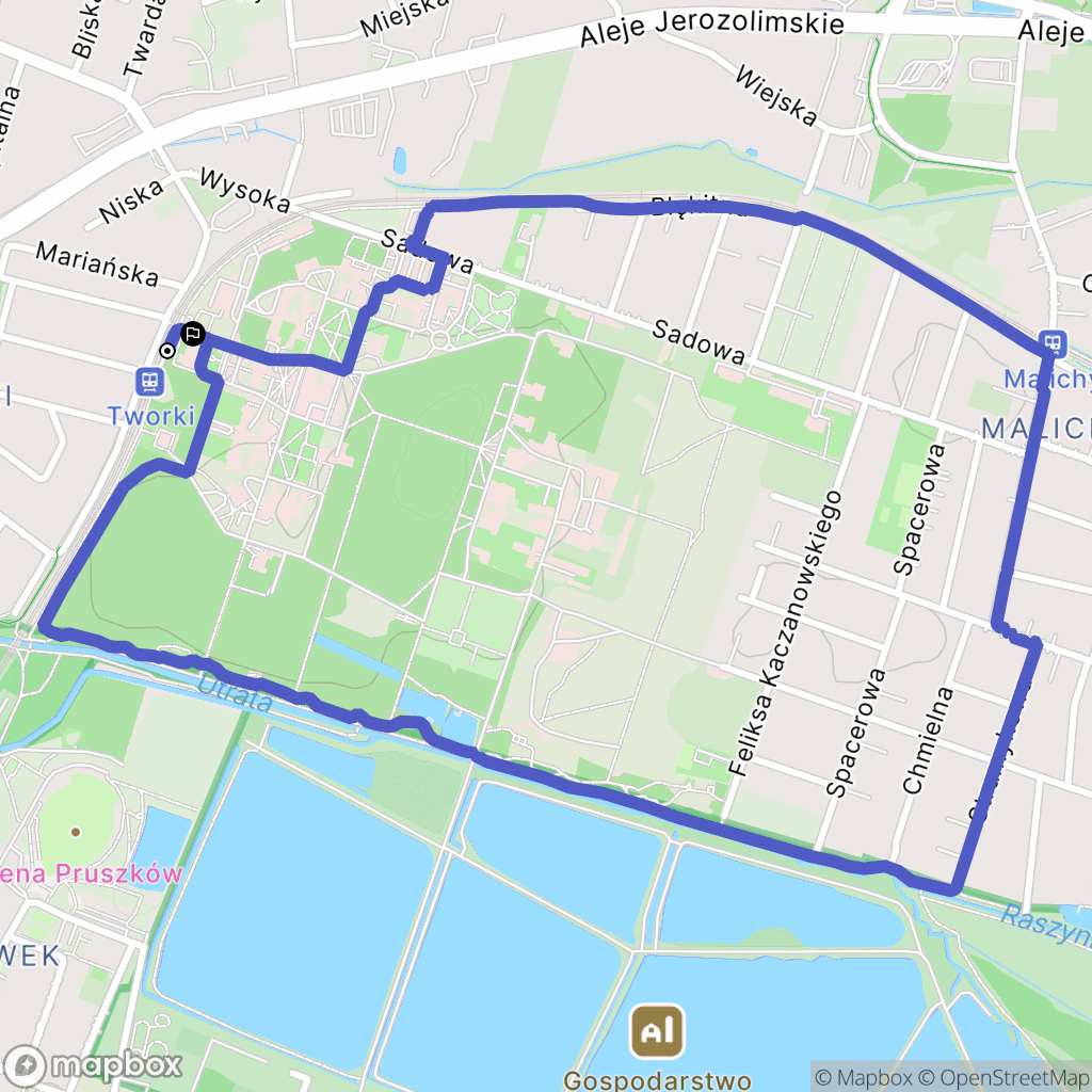 Pruszków: mapa trasy - Poland