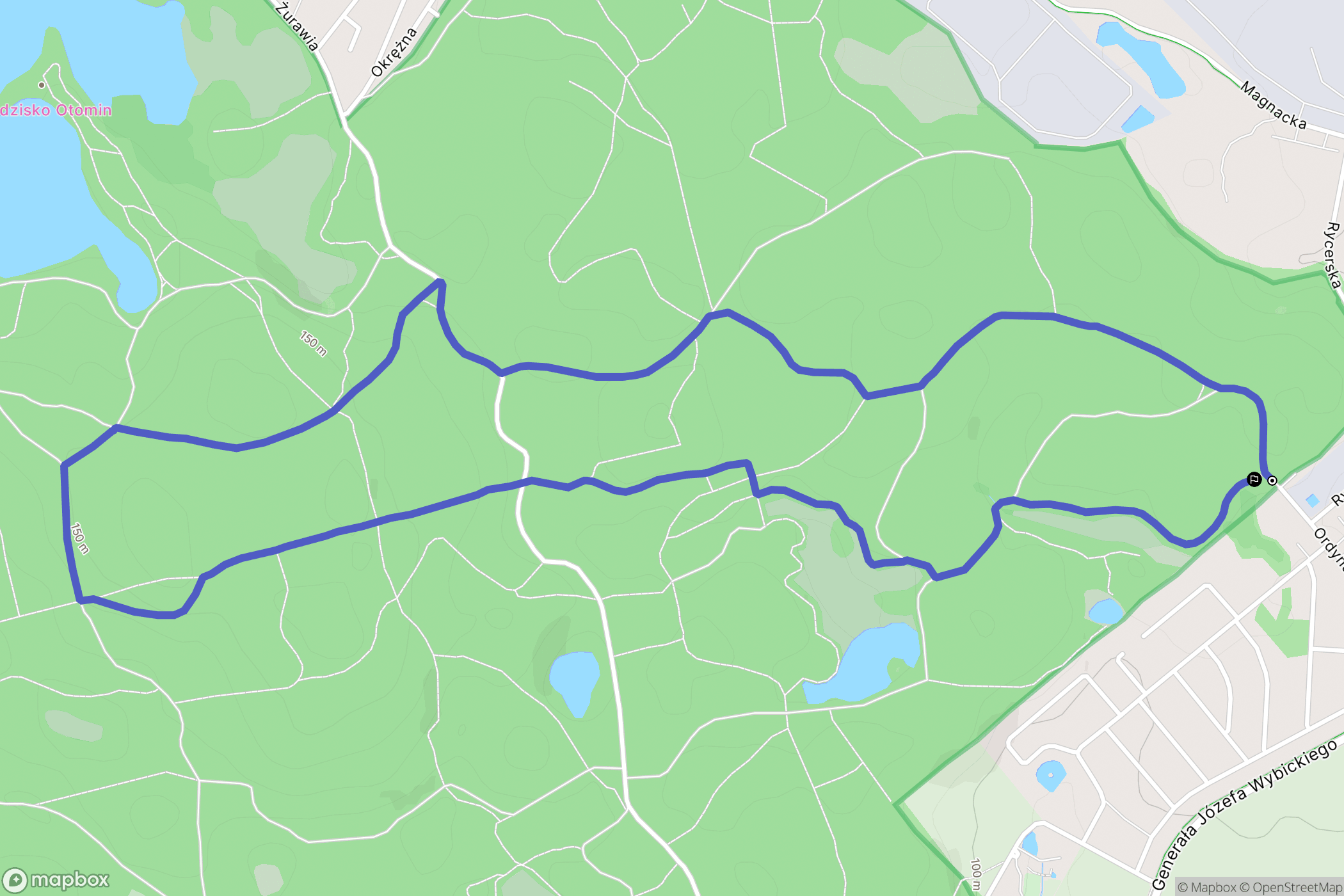 Bąkowo: mapa trasy - Poland