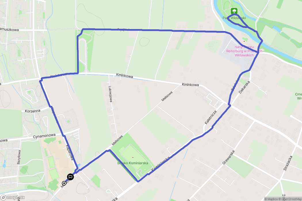 Wrocław: mapa trasy - Poland
