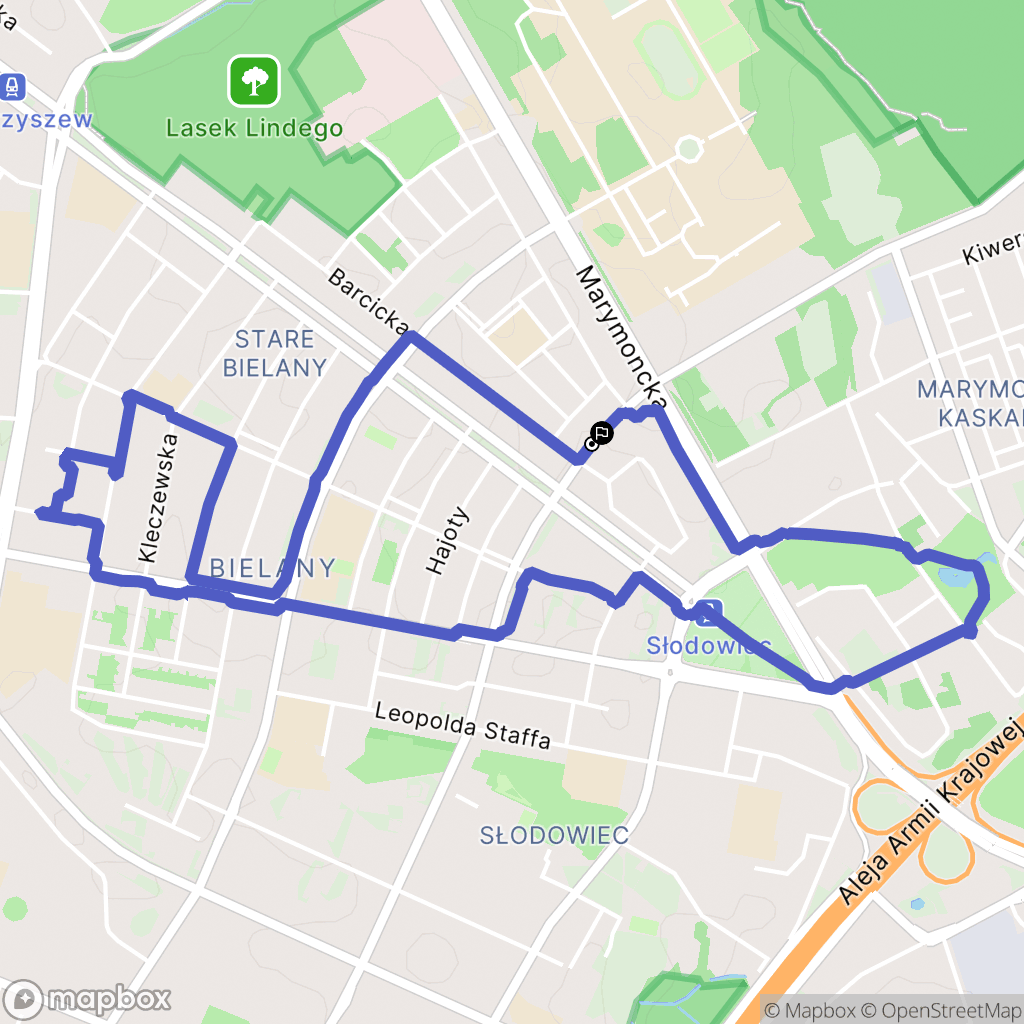 Warszawa: mapa trasy - Poland