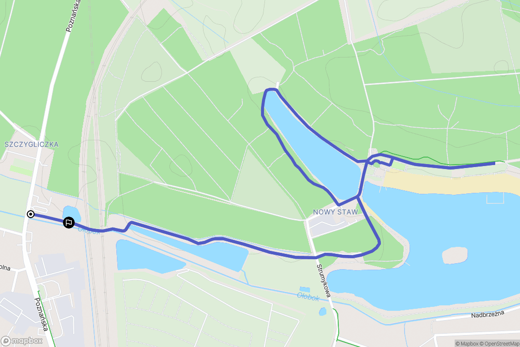 Ostrów Wielkopolski: mapa trasy - Poland