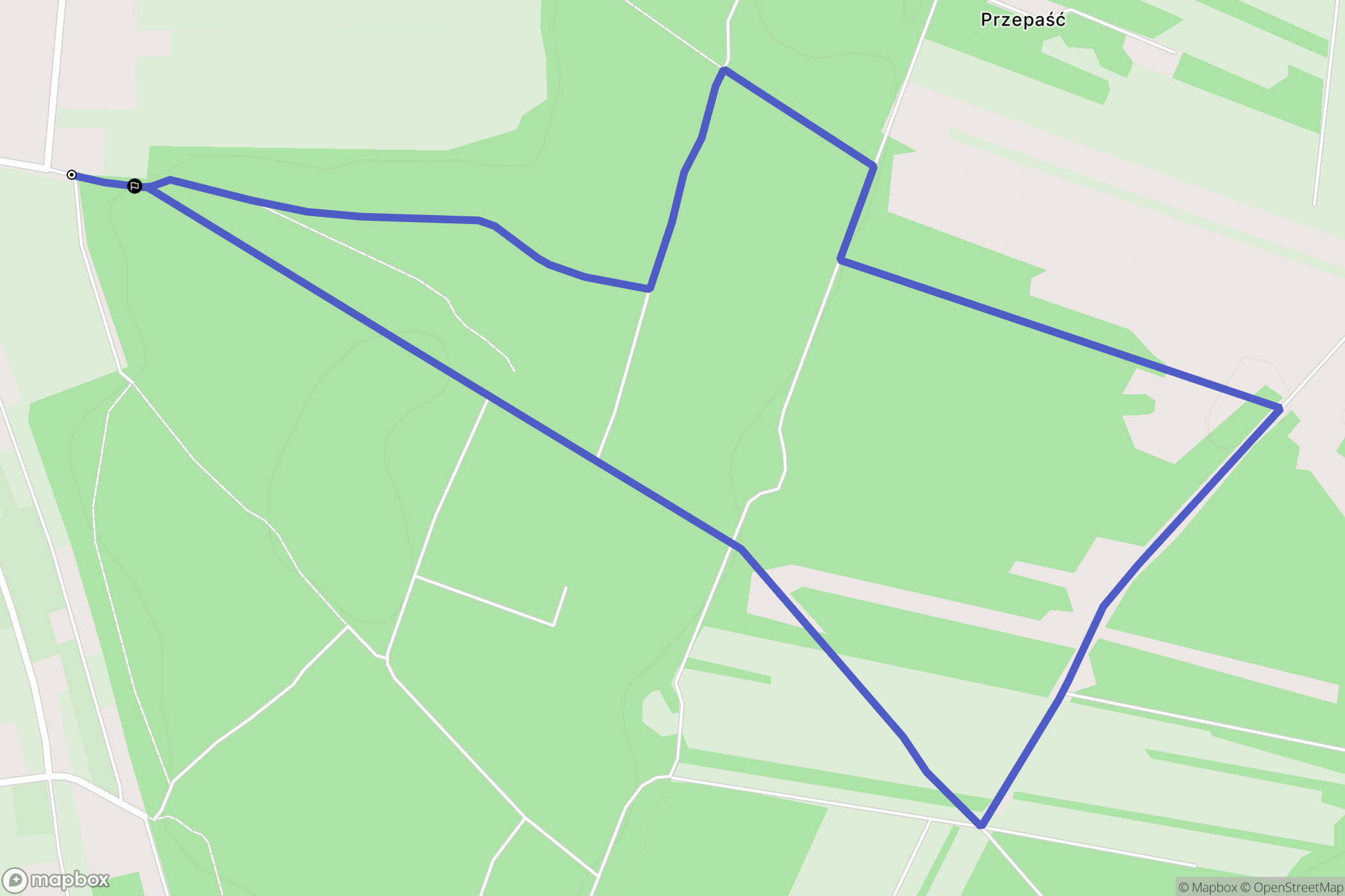 Skierniewice: mapa trasy - Poland