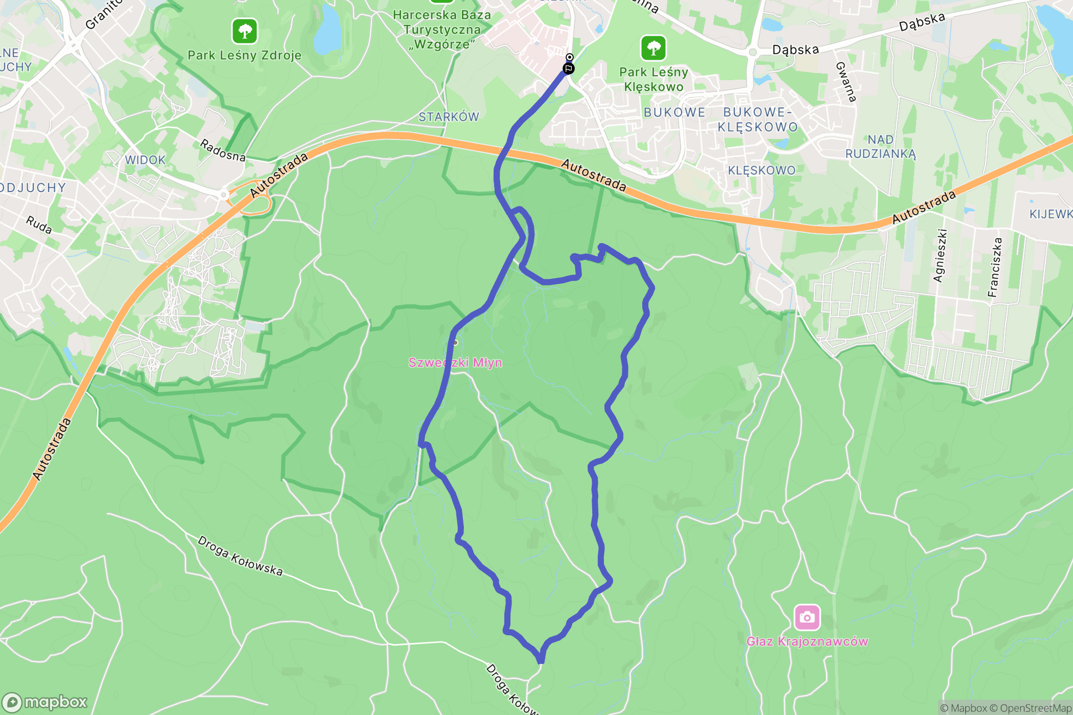 Szczecin: mapa trasy - Poland