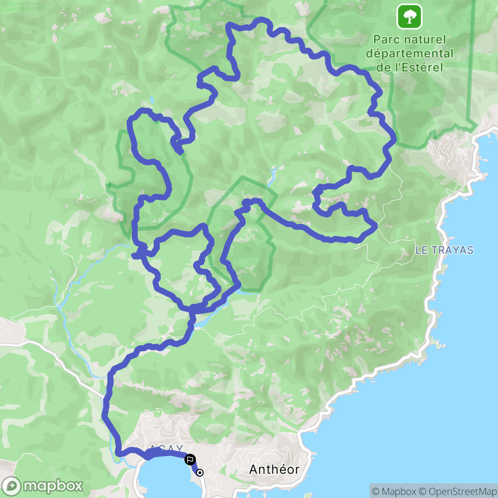 Saint-Raphaël : carte du parcours de randonnée - France