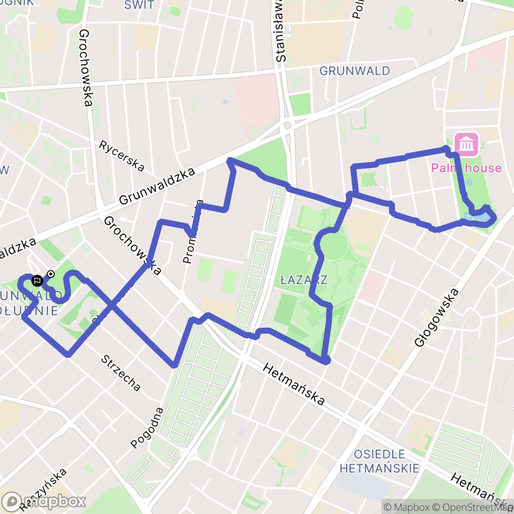 Poznań: mapa trasy - Poland