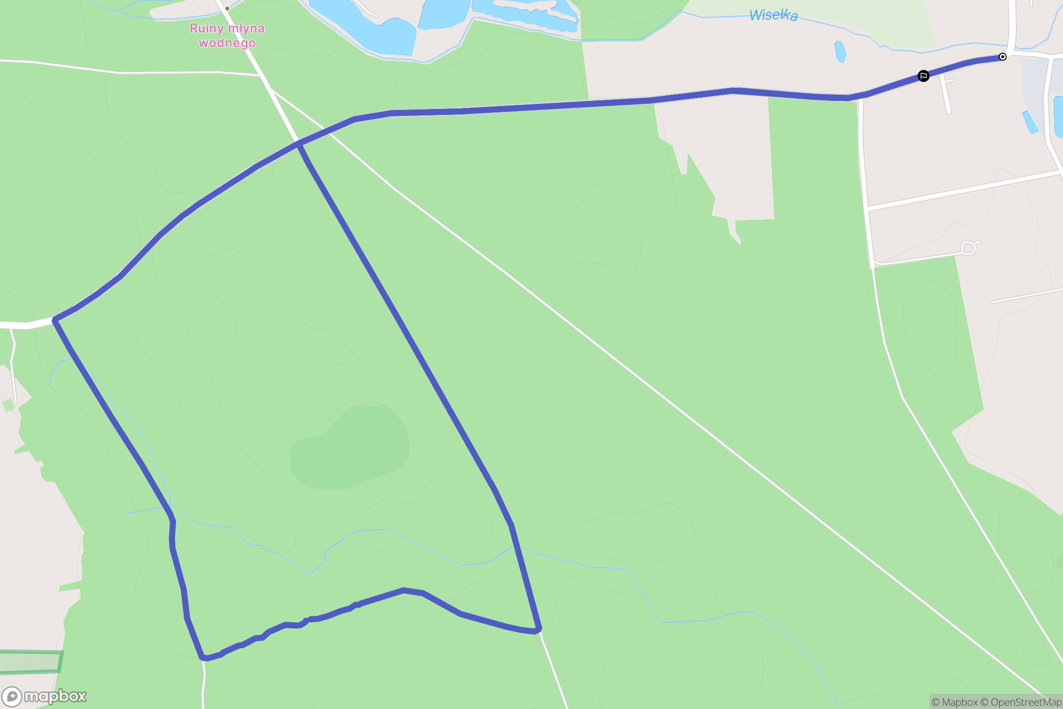 Stawno: mapa trasy - Poland