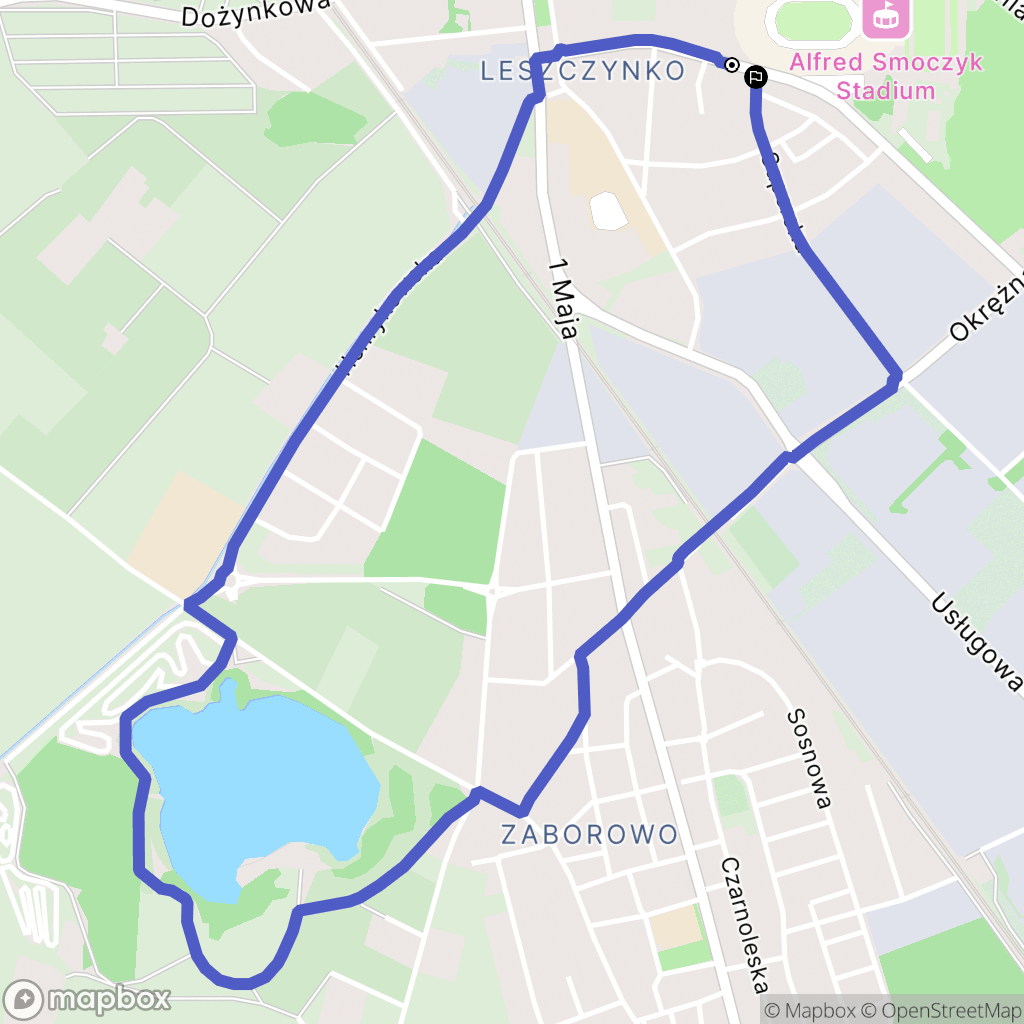 Leszno: mapa trasy - Poland