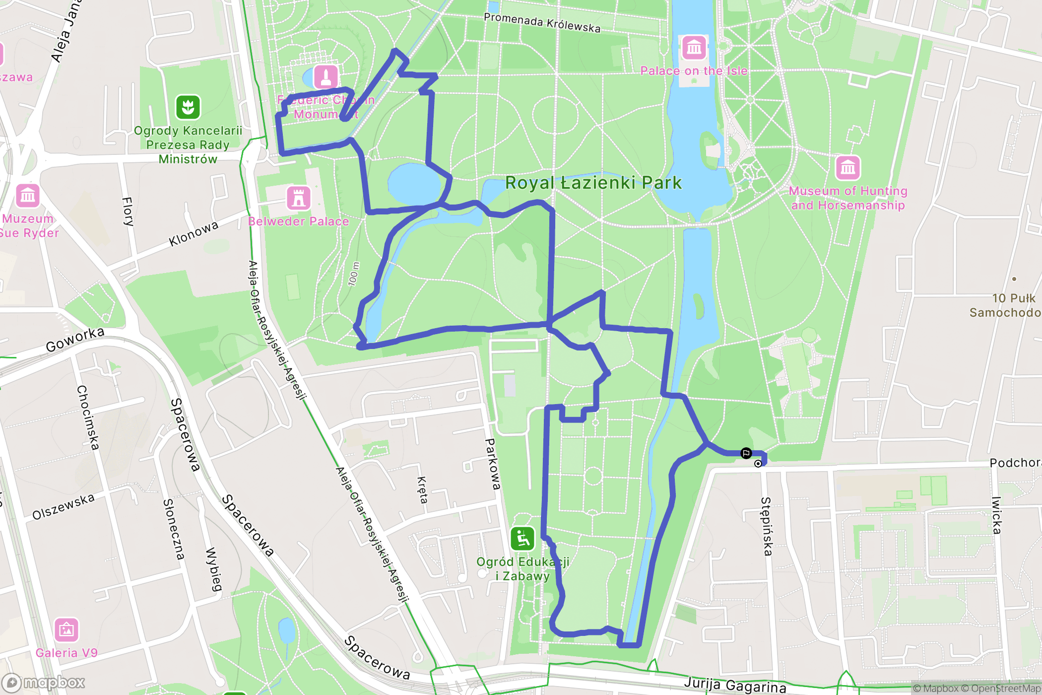 Warszawa: mapa trasy - Poland
