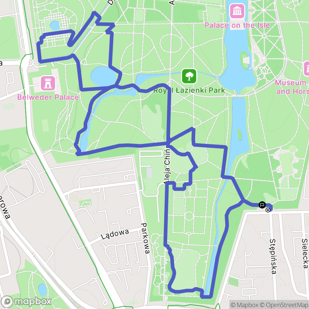 Warszawa: mapa trasy - Poland
