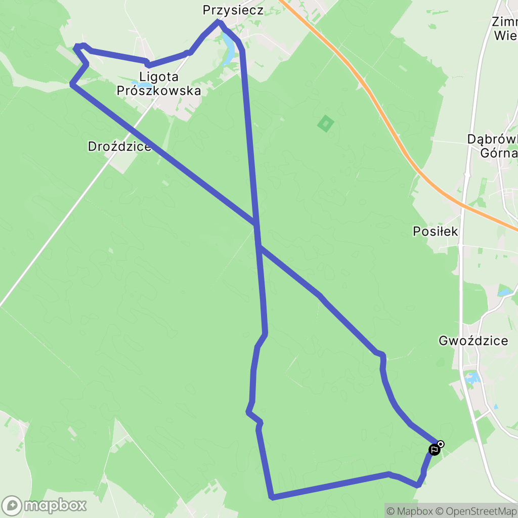 Krapkowice: mapa trasy - Poland