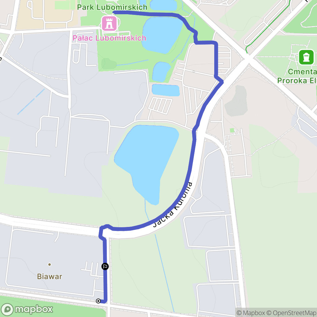 Białystok: mapa trasy - Poland