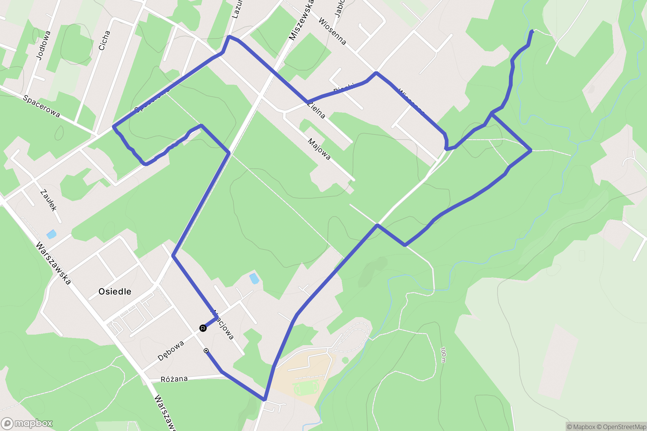 Słupno: mapa trasy - Poland