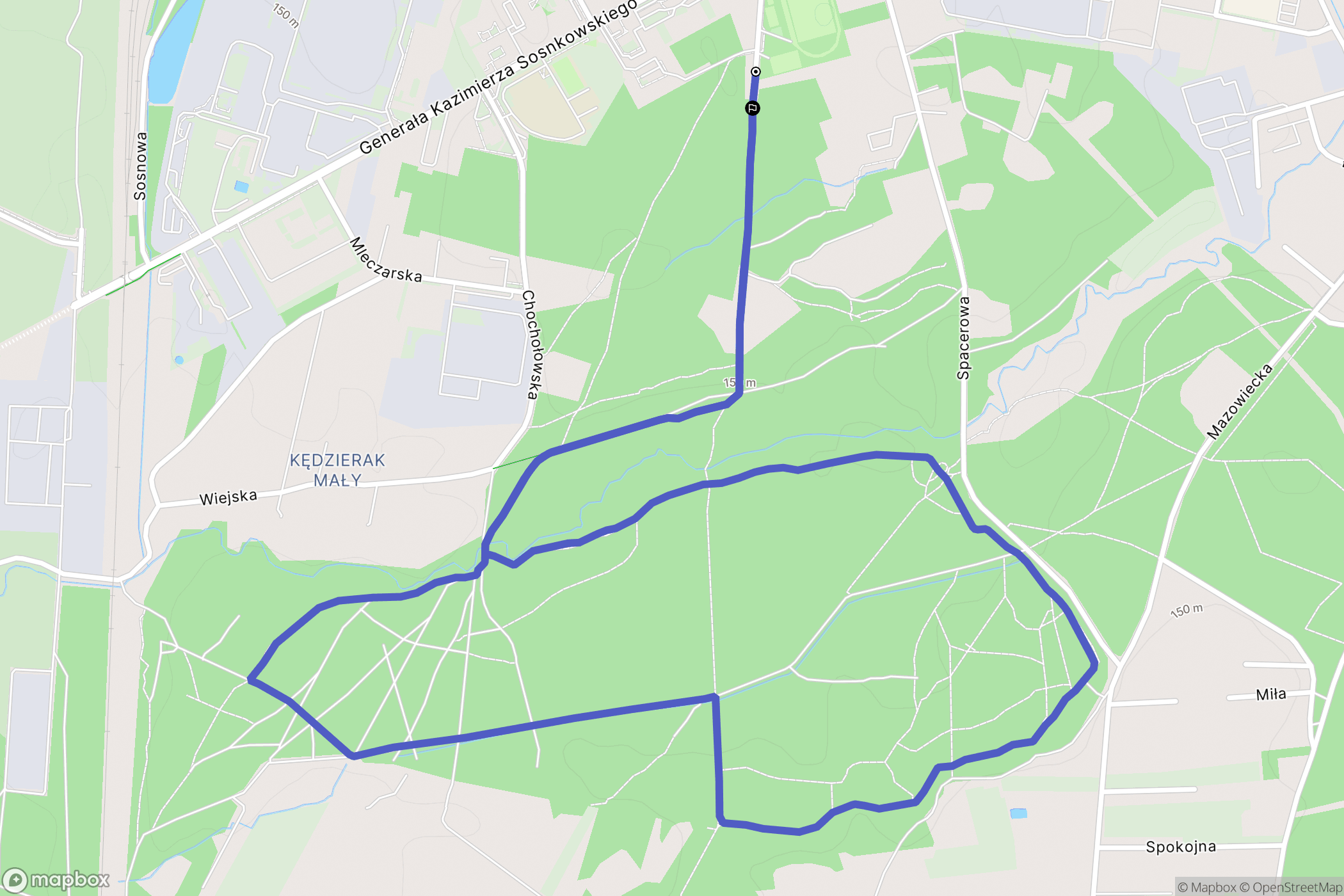 Mińsk Mazowiecki: mapa trasy - Poland