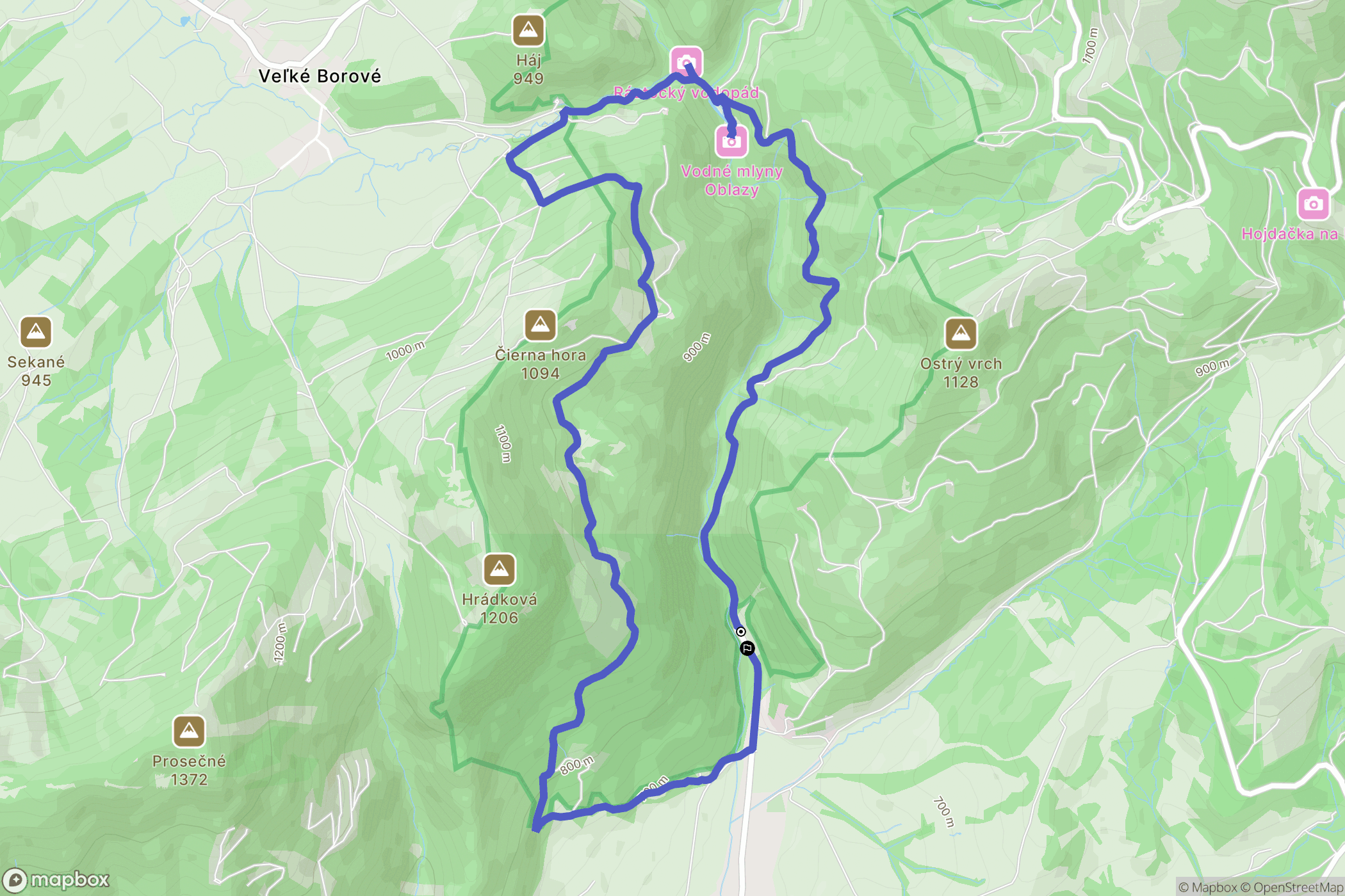 Kvačany: mapa trasy - Slovakia