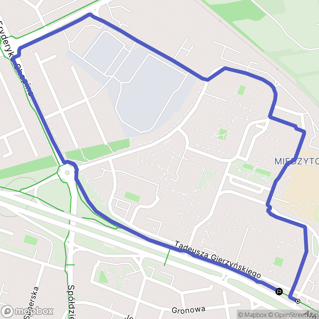 Płock: mapa trasy - Poland