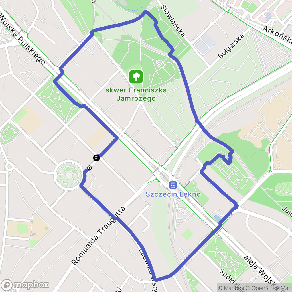 Szczecin: mapa trasy - Poland