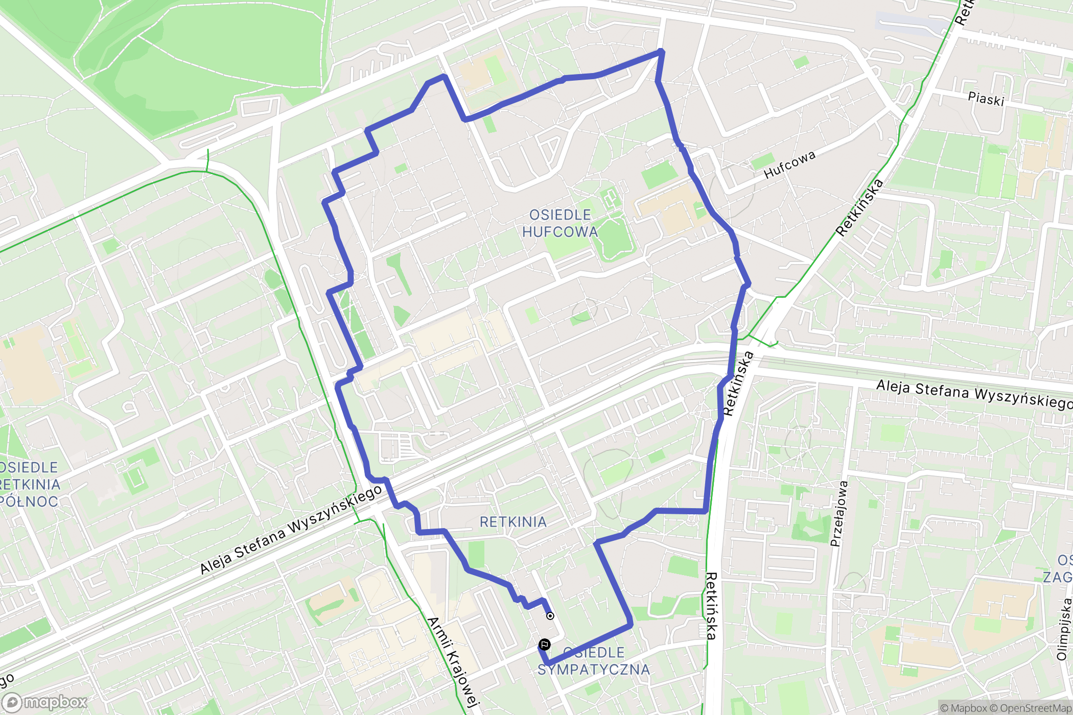 Łódź: mapa trasy - Poland
