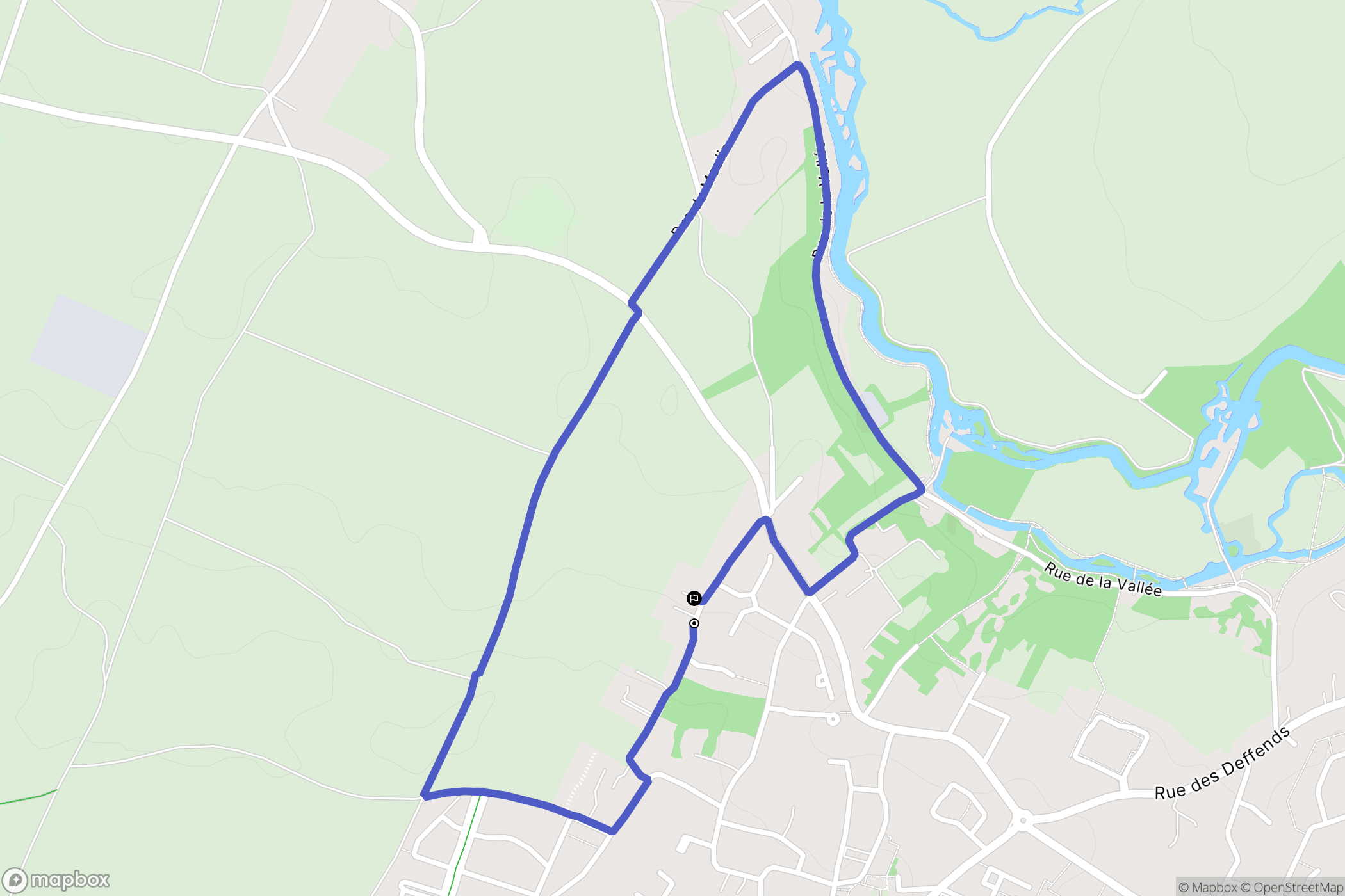 Chauray : carte du parcours de randonnée - France