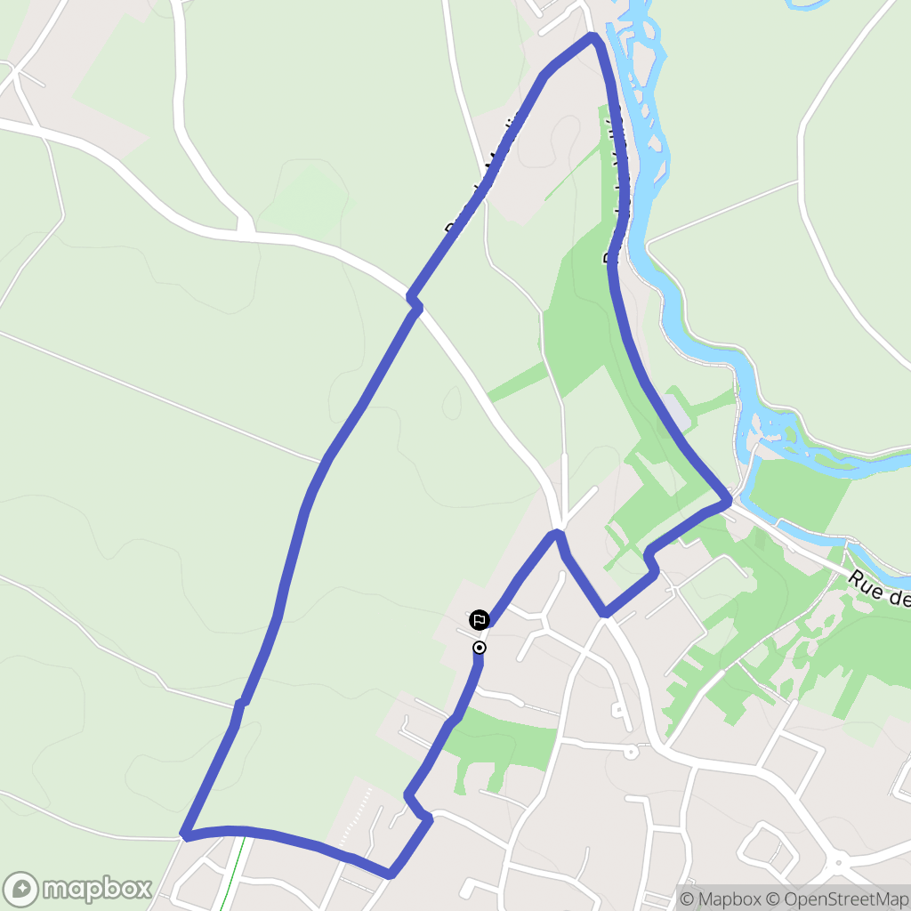 Chauray : carte du parcours de randonnée - France