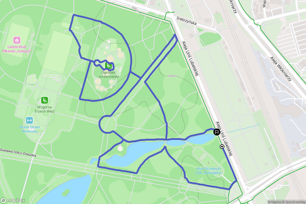 Łódź: mapa trasy - Poland