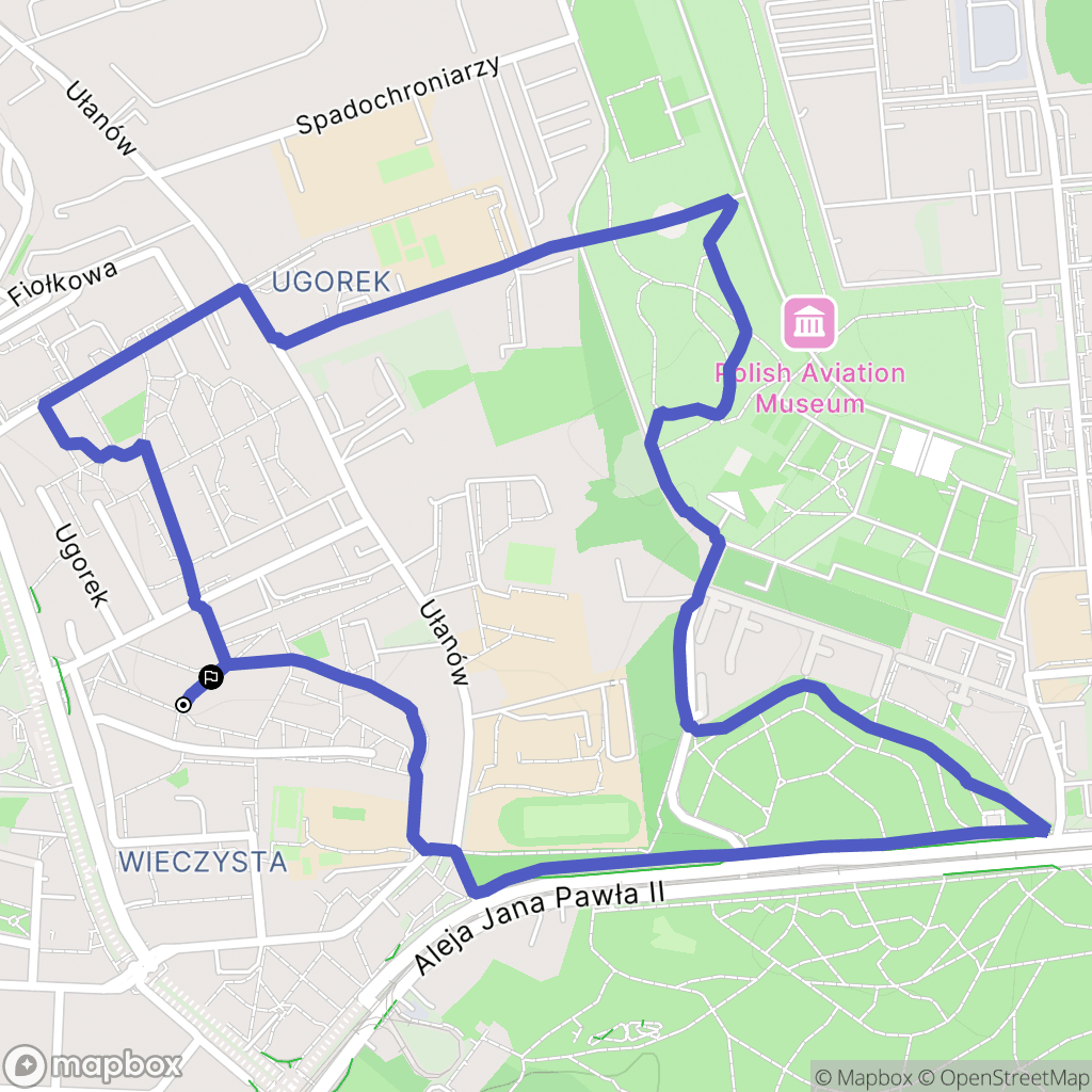Kraków: mapa trasy - Poland