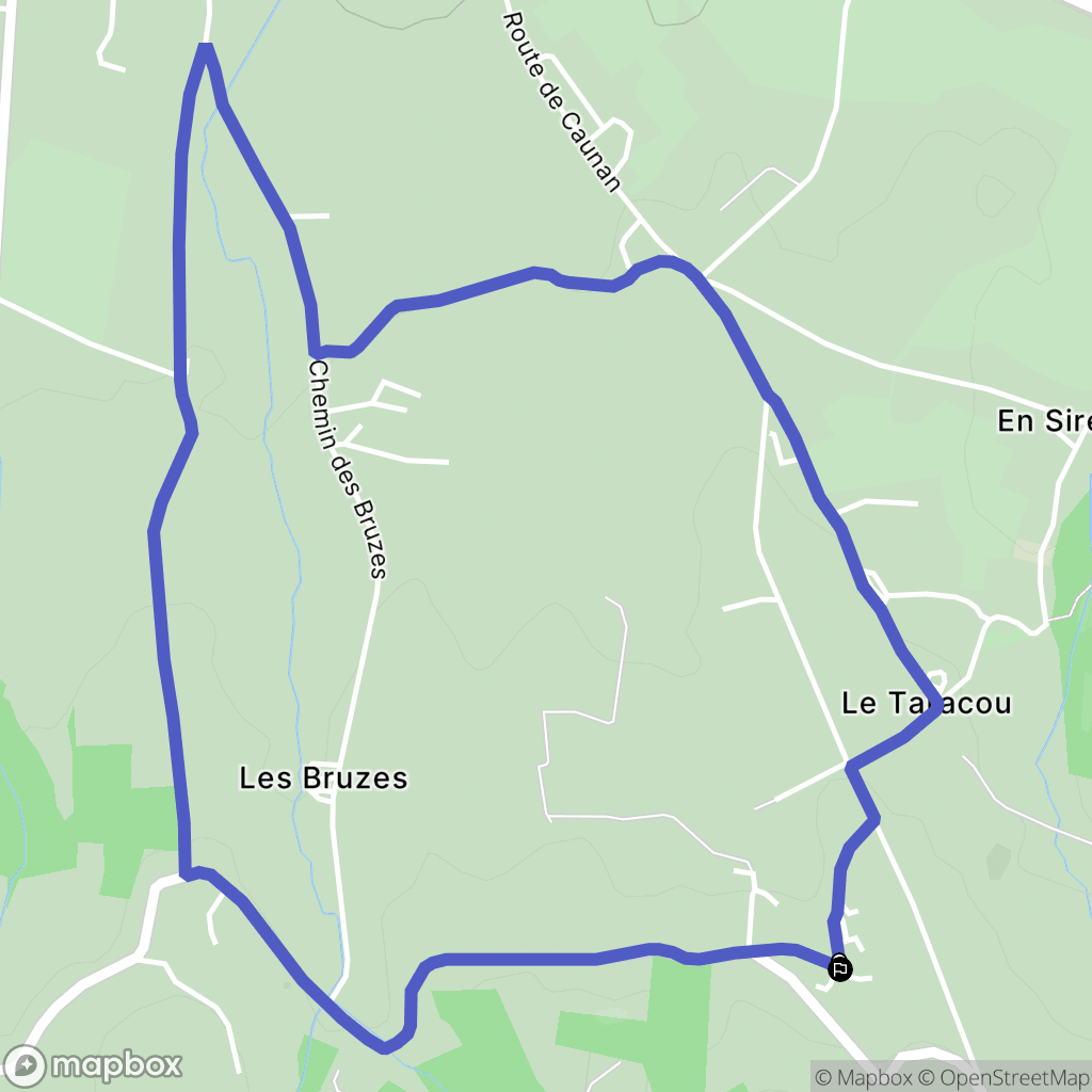 Labruguière : carte du parcours de randonnée - France