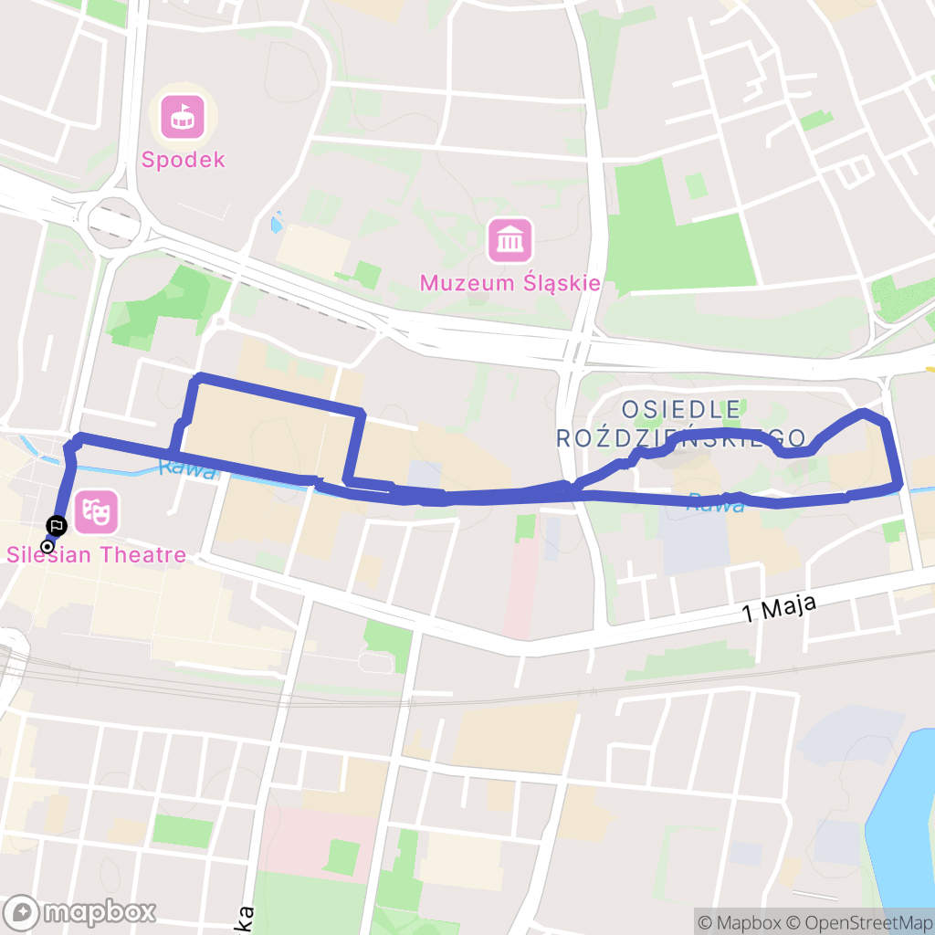 Katowice: mapa trasy - Poland
