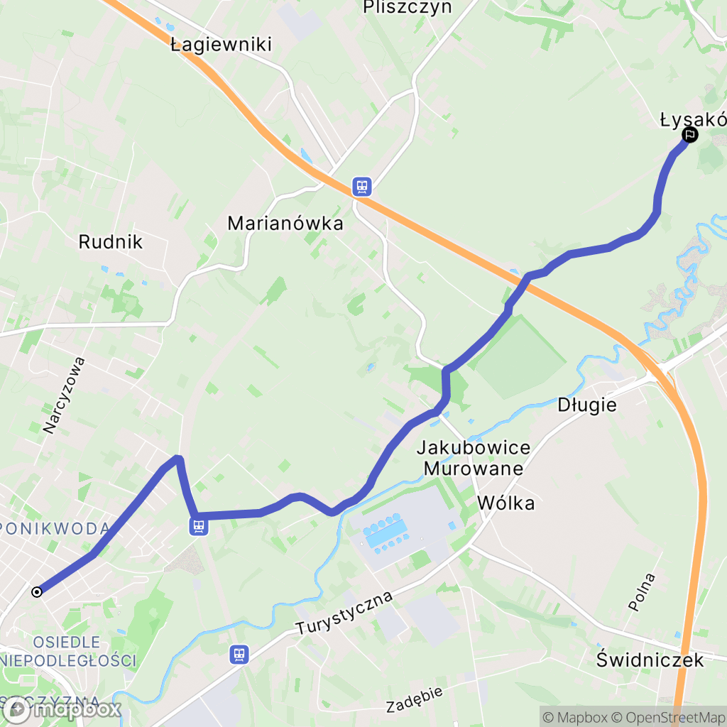 Lublin: mapa trasy - Poland