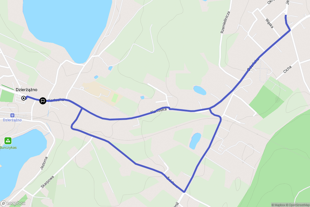 Dzierżążno: mapa trasy - Poland