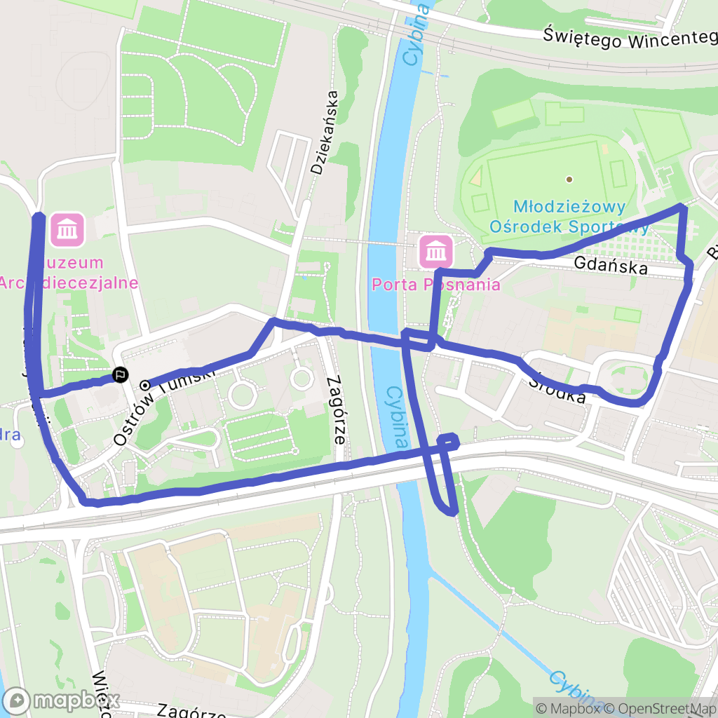Poznań: mapa trasy - Poland