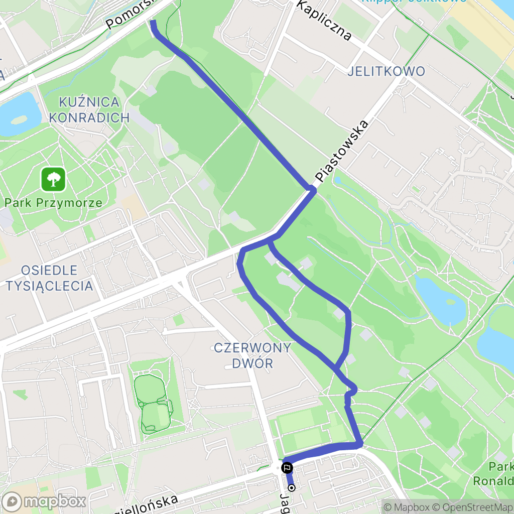 Gdańsk: mapa trasy - Poland