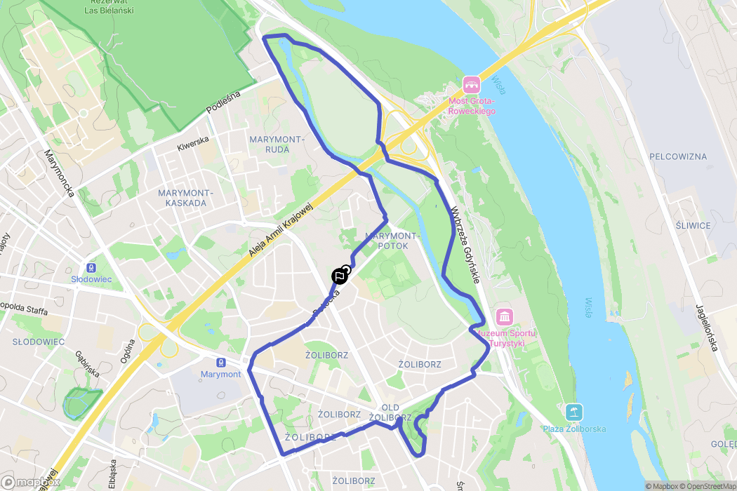 Warszawa: mapa trasy - Poland