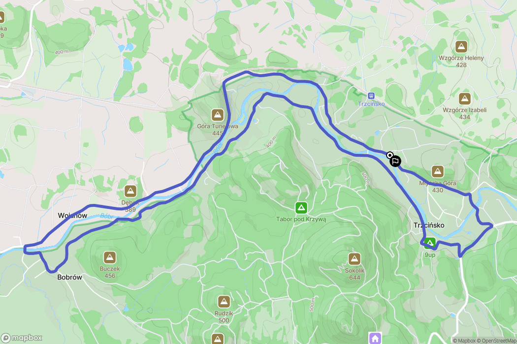 Trzcińsko: mapa trasy - Poland