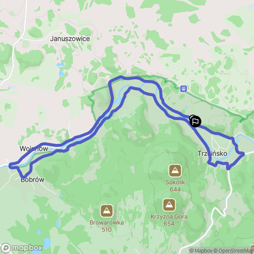 Trzcińsko: mapa trasy - Poland