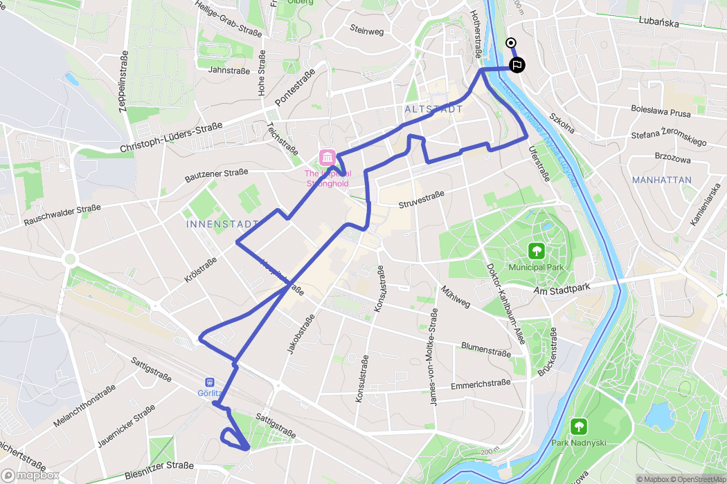 Zgorzelec: mapa trasy - Poland