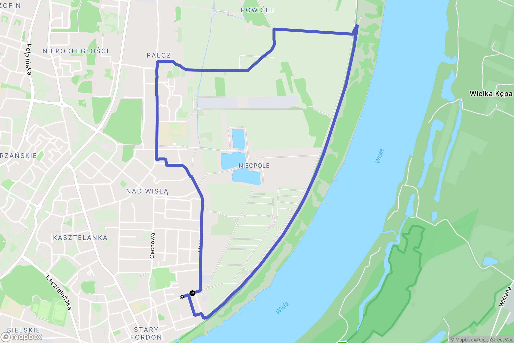 Bydgoszcz: mapa trasy - Poland